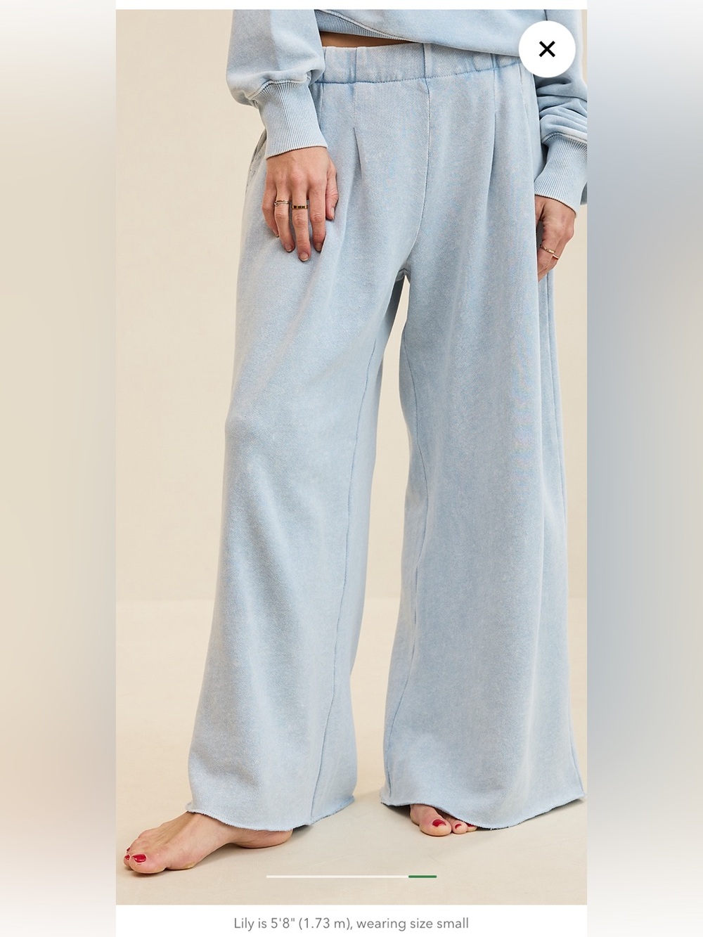 NWOT!! aerie Light Blue Wide-Leg Knit Pants